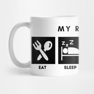 My Routine Eat Sleep Fishing Repeat Mug